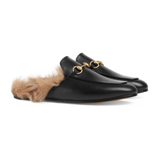 Women Wprincetown Mule B Glam W/Fur - Nero/Naturale