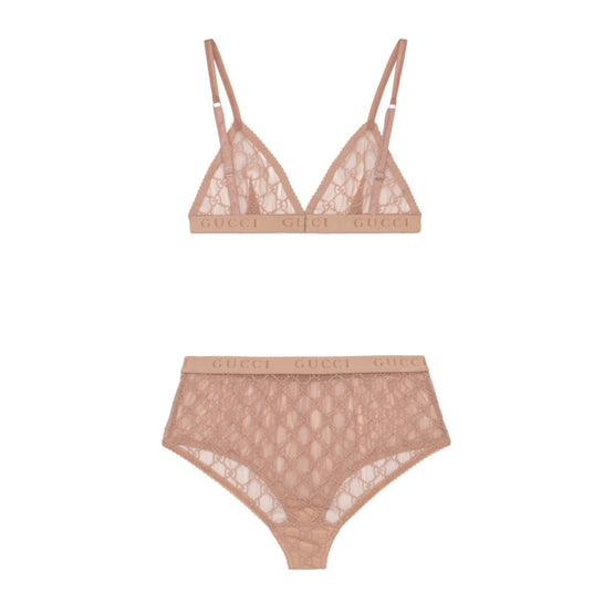 Women Lingerie Sets Tulle Embroidery - *Pale Pink