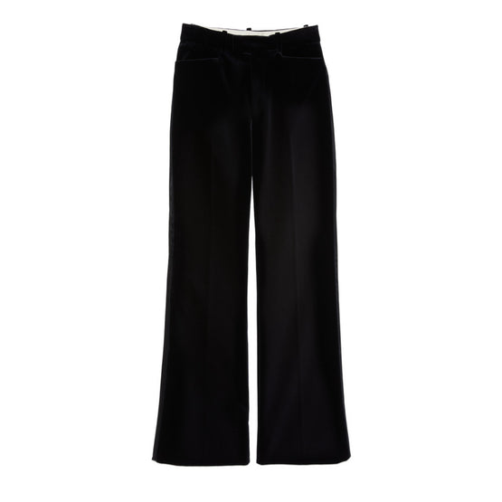 Women Pant Soft Cotton Velvet Stretc - Black