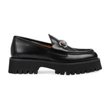 Women W Sylke Fltf Moc Lth W/Crysthb - Black