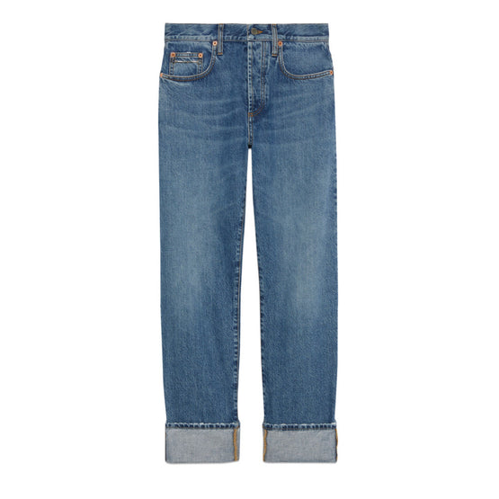 Women 90S Pnt Wash Denm W/Horsebit - Blue/Mix