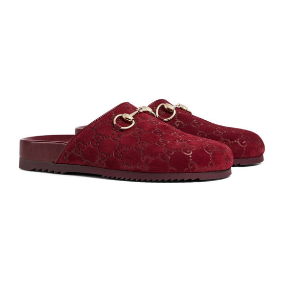 Women W Sol Mule Gg Suede W/Hb - Rosso Ancora/Ros.Anc