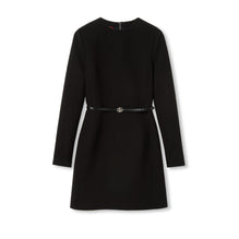 Women Dress Light Wool Crepe Coat W/ - Black