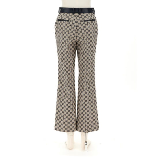 Women Pant Gg Canvas W/Lea W/H W/Mop - Oatmilk/Blue/Mix