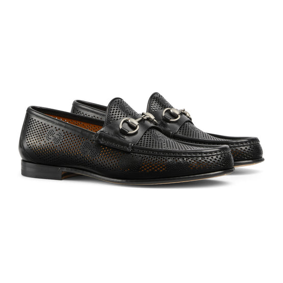 Men Moccasin Leather, L.S. Real Be - Nero/Nero