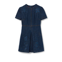 Women Emb Dress Wash Denim_16 - Blue